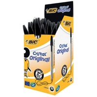 Bic Cristal Original Ballpoint Pen Medium Black Box 50