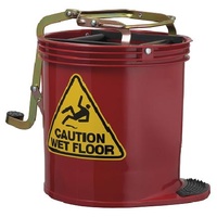 Oates Contractor Wringer Mop Bucket 15L Red