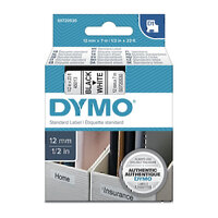 Dymo 45013 D1 Label Tape 12mmx7m Black on White