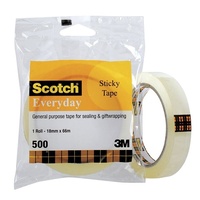 Scotch 502 Everyday Sticky Tape 18mm x 66m