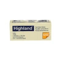 Highland 6539 Self-Stick Notes 36x48mm Yellow Pack 12