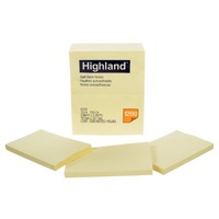 Highland 6559 Self-Stick Notes 76x127mm Yellow Pack 12