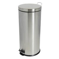 Compass Round Stainless Steel Pedal Bin 30L