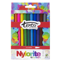 Texta Nylorite Colouring Markers Assorted Colours Box 12