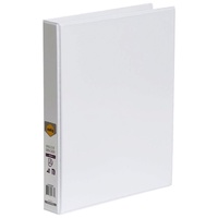 Marbig Clearview Insert Binder A4 2D-Ring 25mm White