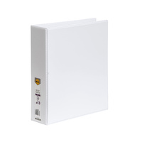 Marbig Clearview Insert Binder A4 2D-Ring 50mm White