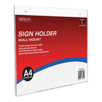 Deflecto 46901 Wall Mounted Sign Holder A4 Landscape