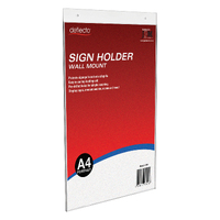 Deflecto 47001 Wall Mount Sign Holder A4 Portrait