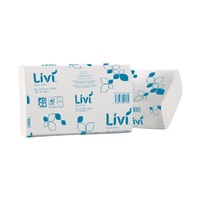 Livi Essentials Multifold Paper Towel 23cm x 22.5cm 1 Ply 200 Sheets Carton 20