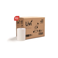 Livi Essentials Hand Towel Roll 1 Ply 100M Carton 16