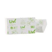 Livi Basics Multifold Paper Towel 23 x 22.5cm 1 Ply 200 Sheets Pack 20