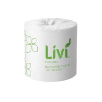 Livi Basics Toilet Paper Roll 1 Ply 1000 Sheet Carton 48