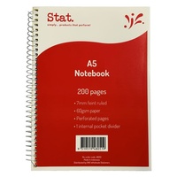 Stat Spiral Notebook A5 Board Cover 200 Page