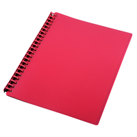 Sovereign Display Book A4 Refillable Red 20 Page