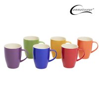 Connoisseur Assorted Coloured Mugs 350ml Box 6