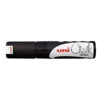 Uni Chalk Marker 8mm Chisel Tip Black