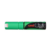 Uni Chalk Marker 8mm Chisel Tip Fluoro Green