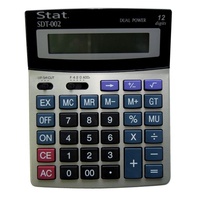Calculator 12 Digit Medium Dual Power Medium Grey
