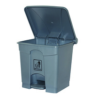 Cleanlink Rubbish Bin With Pedal Lid 30L Grey