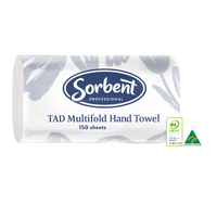 Sorbent Professional Multifold TAD Hand Towel 1 Ply 150 Sheets Carton 20