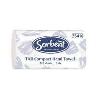 Sorbent Professional Compact TAD Hand Towel 1 Ply 150 Sheets Carton 20