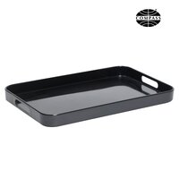 Large Black Melamine Tray with Side Handles