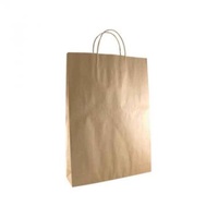 Kraft Paper Carry Bag with Twist Handle Large 500x450x125mm Pack 50