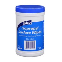 Edco Isopropyl Surface Wipes Canister 75 Carton 12