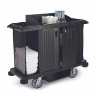 Rubbermaid Executive Traditional Full-Size Housekeeping Cart Black