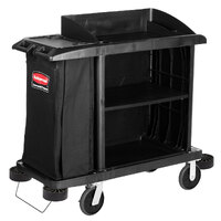 Rubbermaid Executive Traditional Compact Housekeeping Cart Black