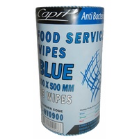Capri Antibacterial Heavy Duty Wipes 500x300mm Roll 85 Blue