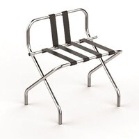 Registry Chrome Luggage Rack With Back