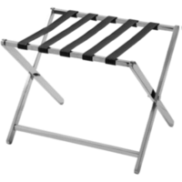 Luxury Luggage Rack Stainless Steel Leather Straps