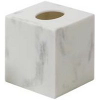 Tissue Box Cover Square Marble Resin