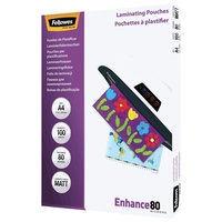 Fellowes Gloss Laminating Pouch A4 80 Microns Pack 100