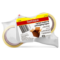 Sellotape Packaging Tape Carton Sealer & Tape 2 Rolls 48mm x 50 Clear